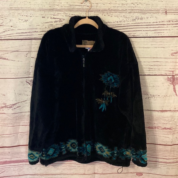 Bear Ridge Outfitters faux fleece native print jacket - Picture 1 of 6